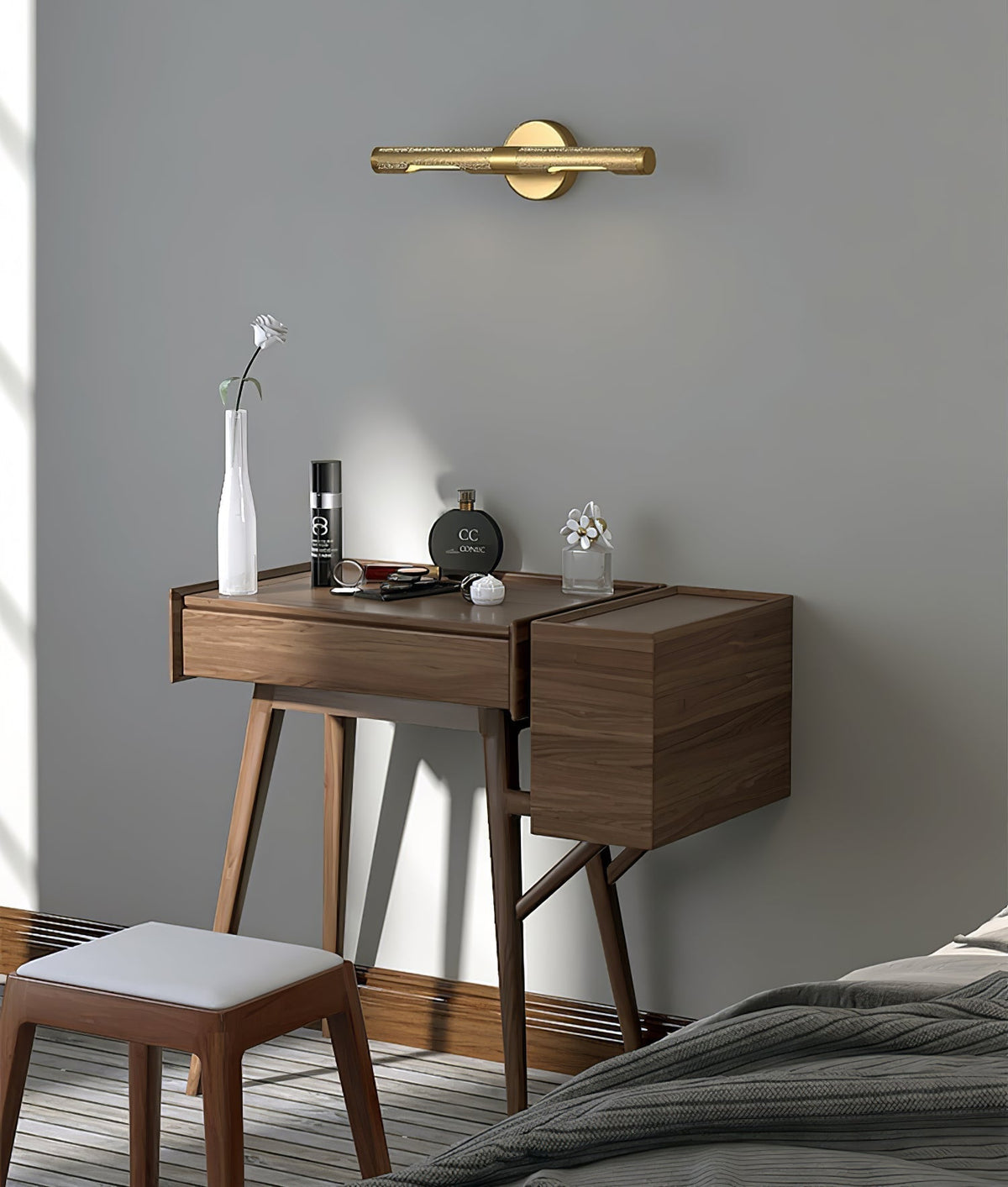 Sano aplique de pared moderno de latón LED