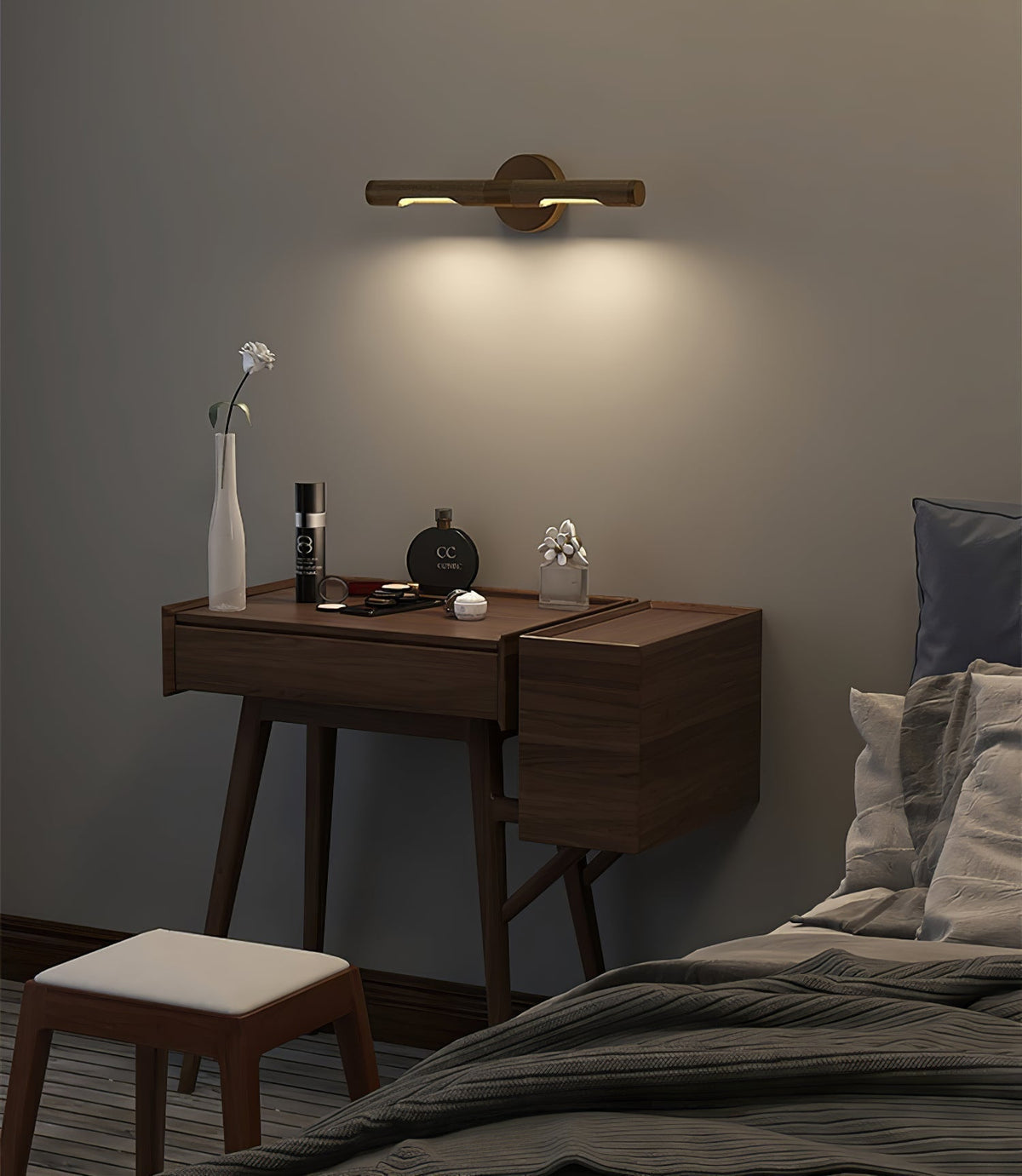 Sano aplique de pared moderno de latón LED