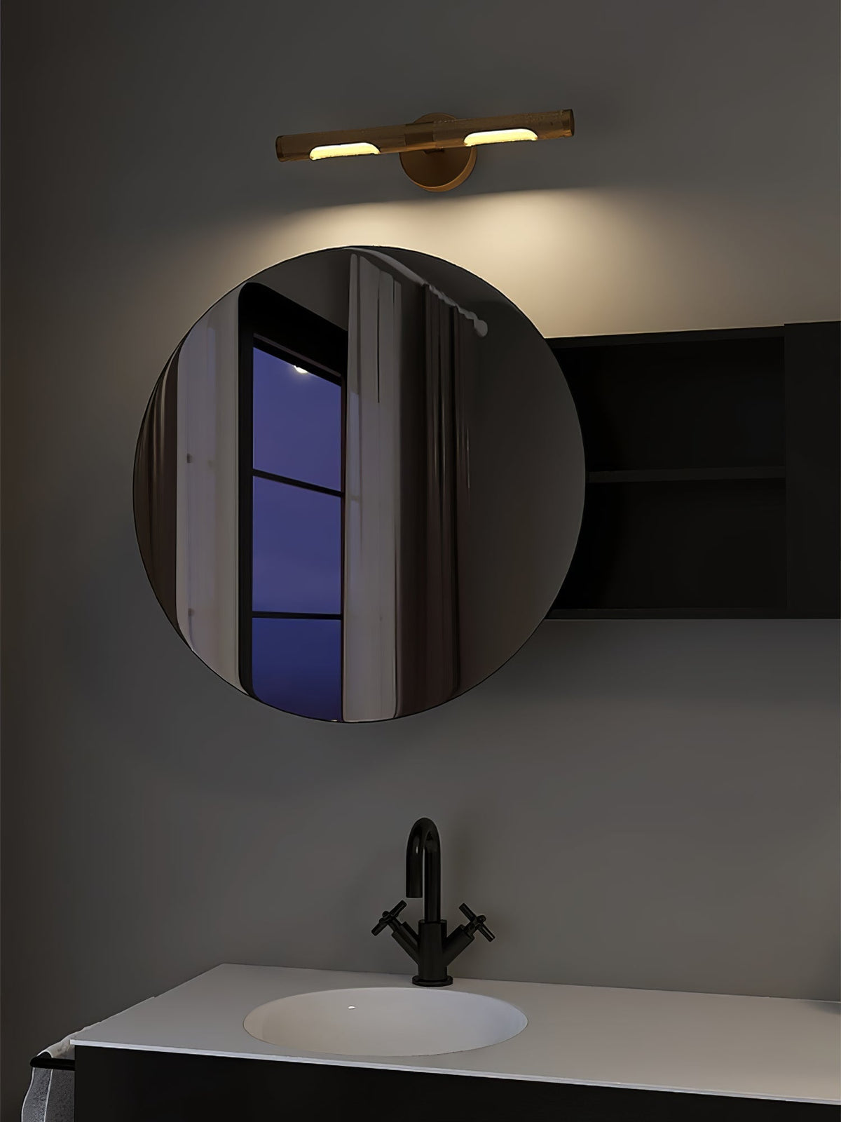 Sano aplique de pared moderno de latón LED
