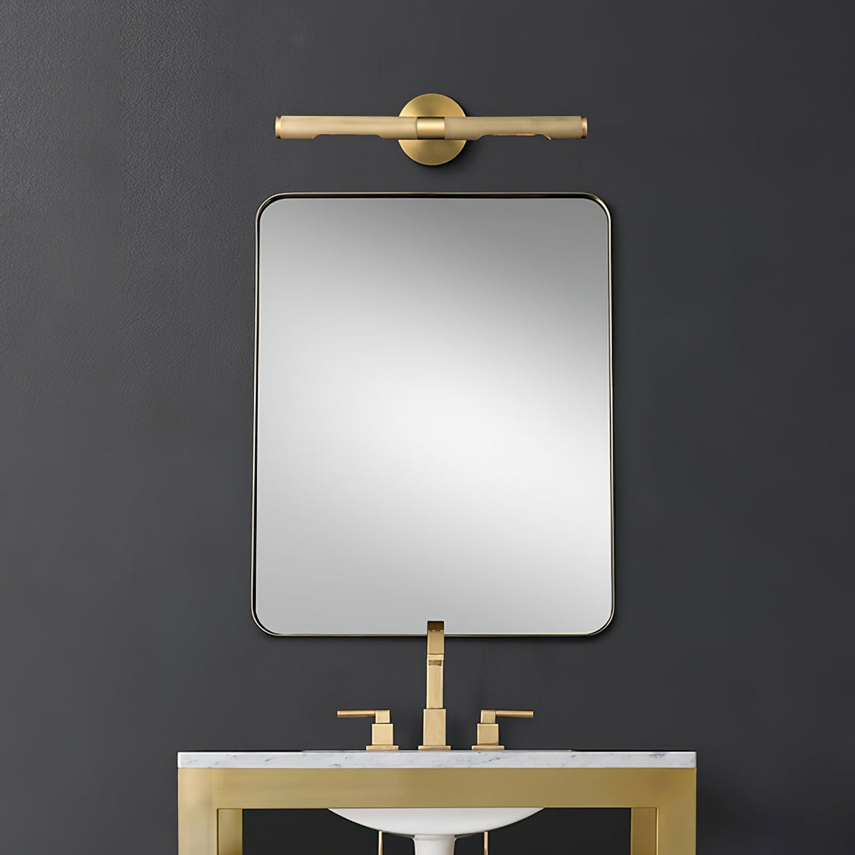 Sano aplique de pared moderno de latón LED