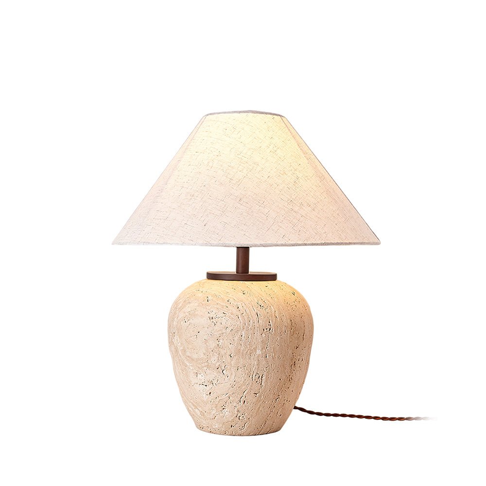 Cazorus lámpara de mesa globular de travertino