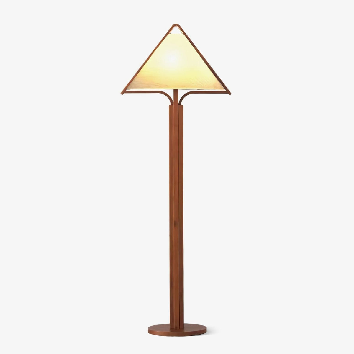 Ersolan lámpara de pie triangular de madera y tejido
