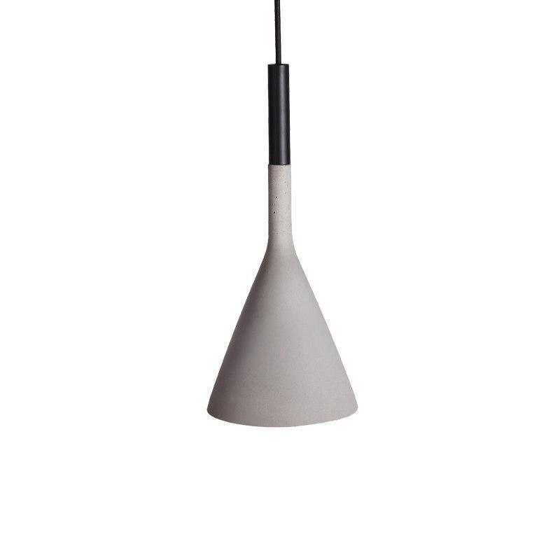 Lámpara Colgante Solara Concreta Cónica Industrial