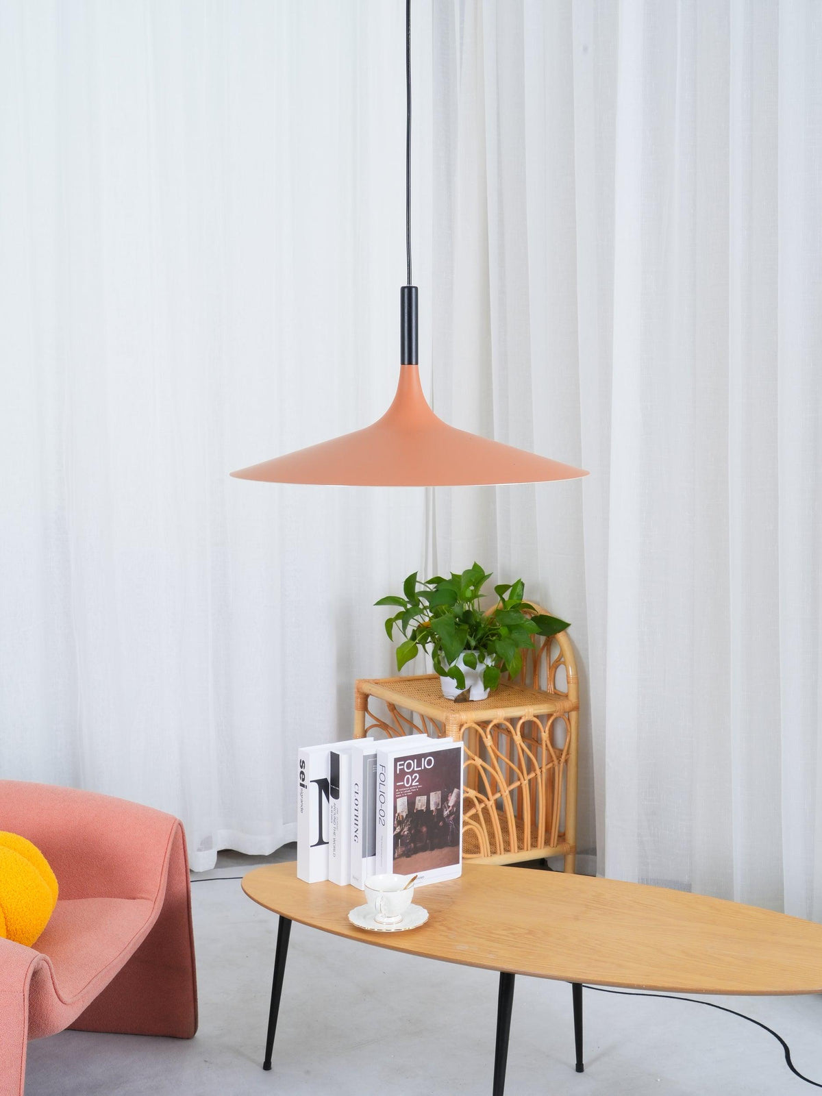 Ardinena lámpara colgante de aluminio disco plano