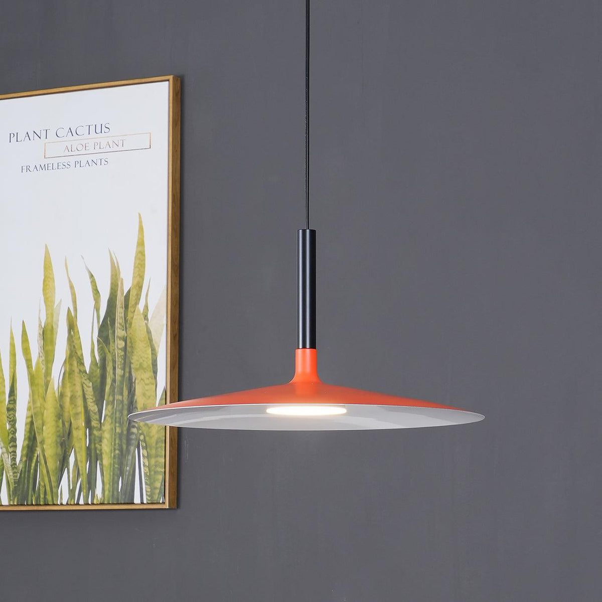 Ardinena lámpara colgante de aluminio disco plano