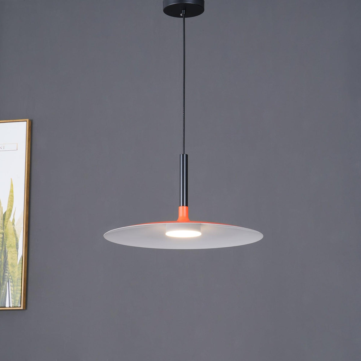 Ardinena lámpara colgante de aluminio disco plano