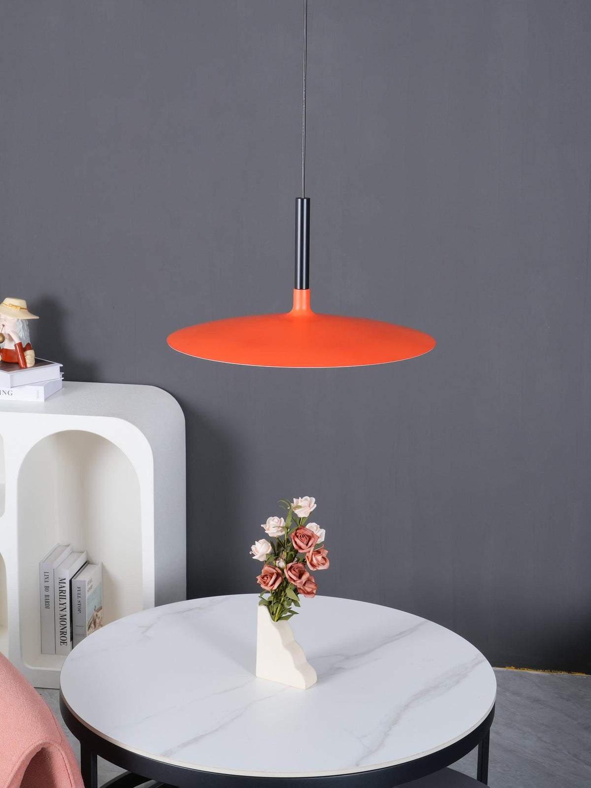 Ardinena lámpara colgante de aluminio disco plano