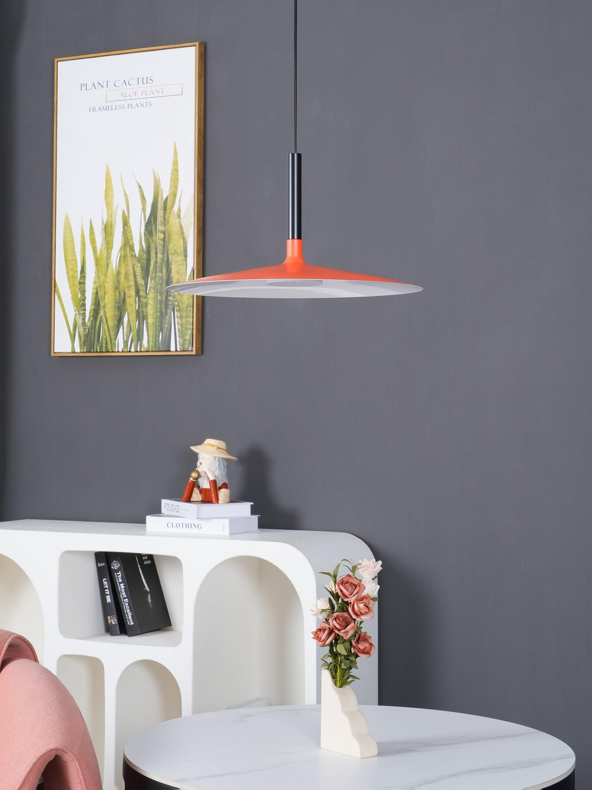 Ardinena lámpara colgante de aluminio disco plano