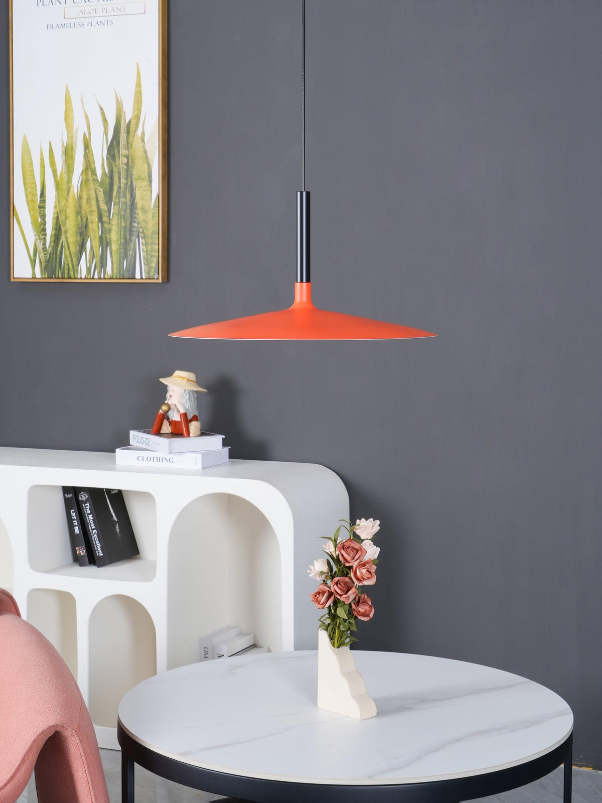 Ardinena lámpara colgante de aluminio disco plano