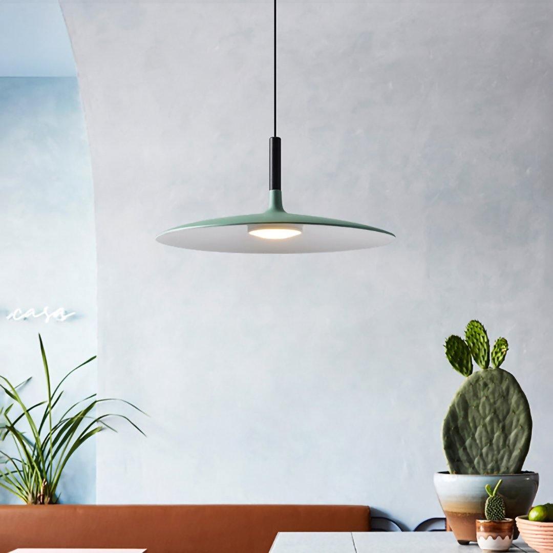 Ardinena lámpara colgante de aluminio disco plano