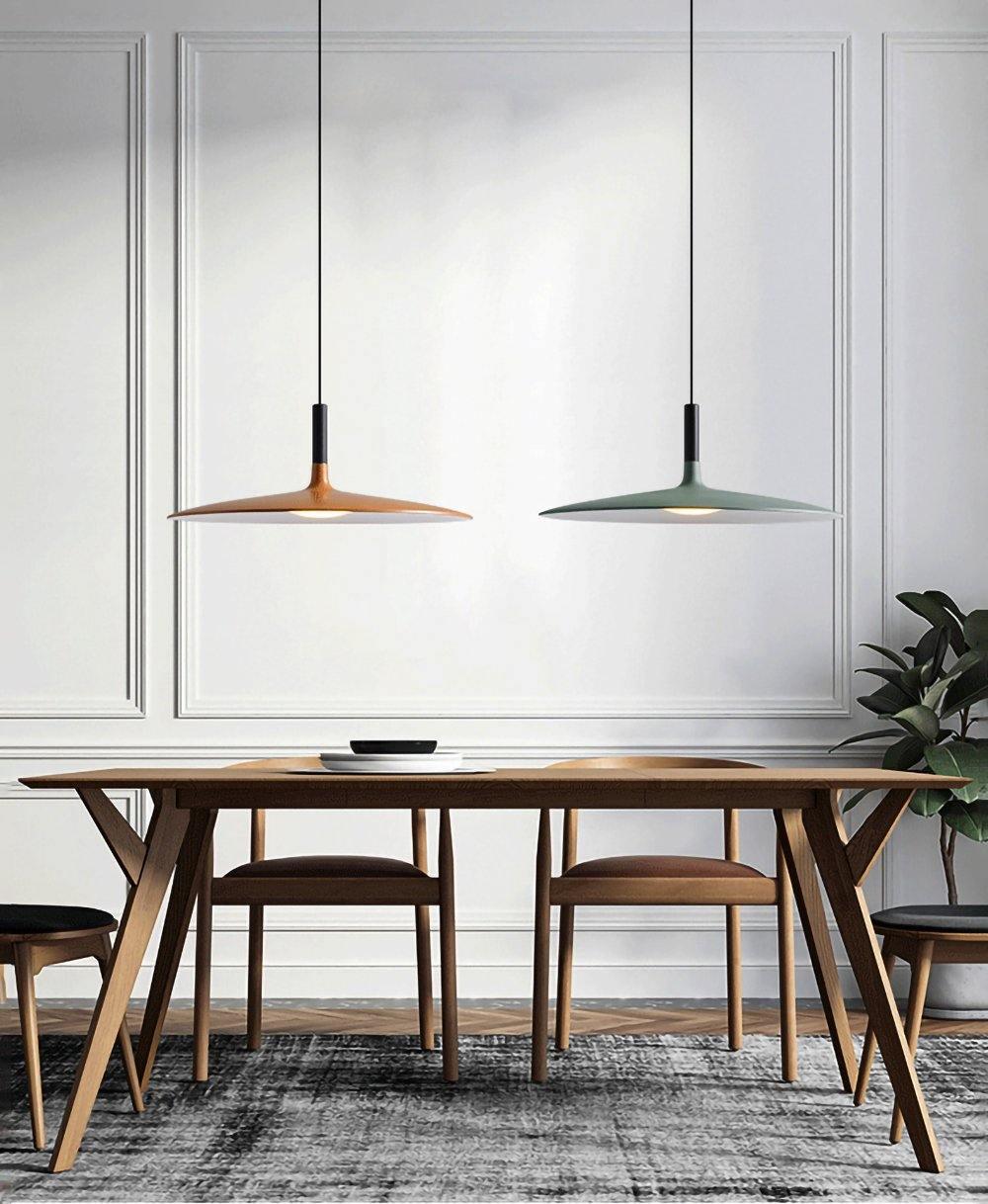 Ardinena lámpara colgante de aluminio disco plano