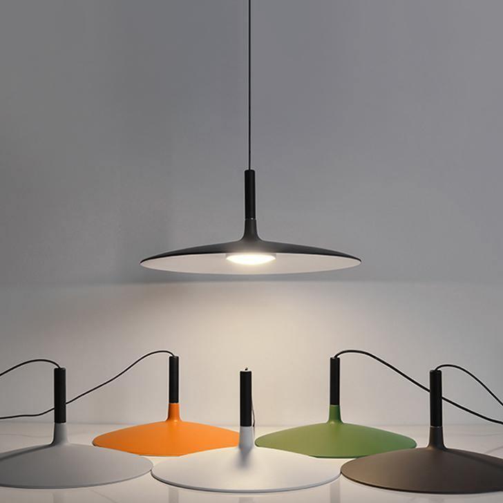 Ardinena lámpara colgante de aluminio disco plano