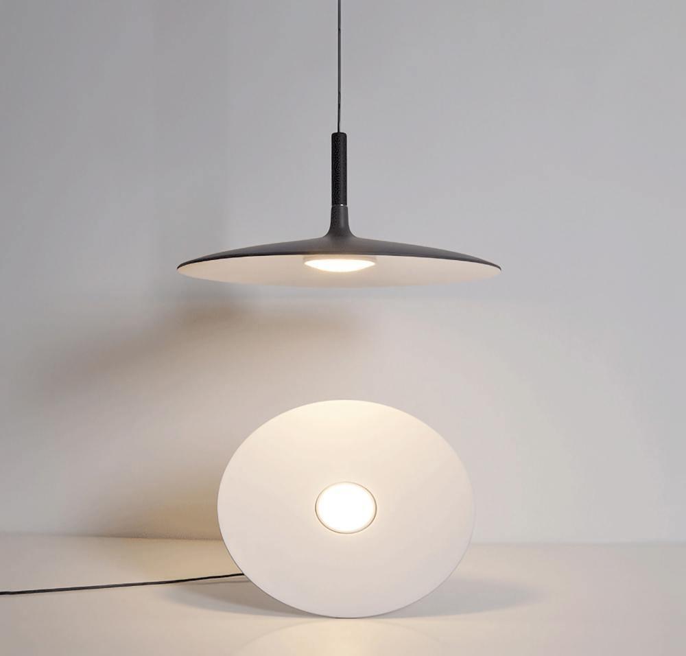 Ardinena lámpara colgante de aluminio disco plano