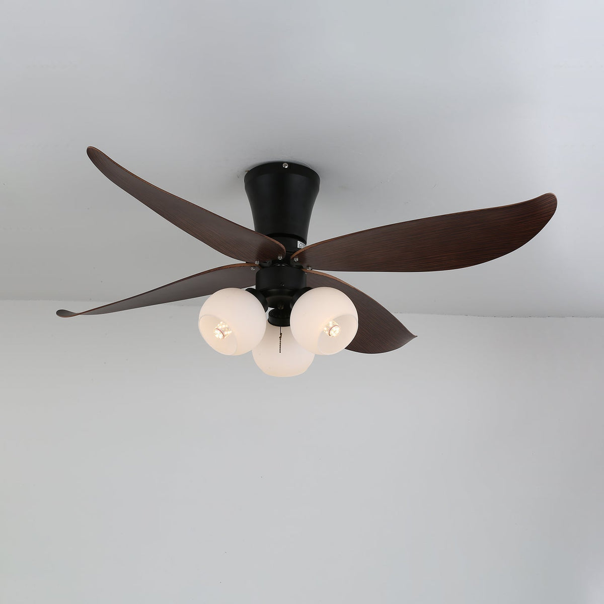 Lunair ventilador de techo con luz Vintage de madera y vidrio