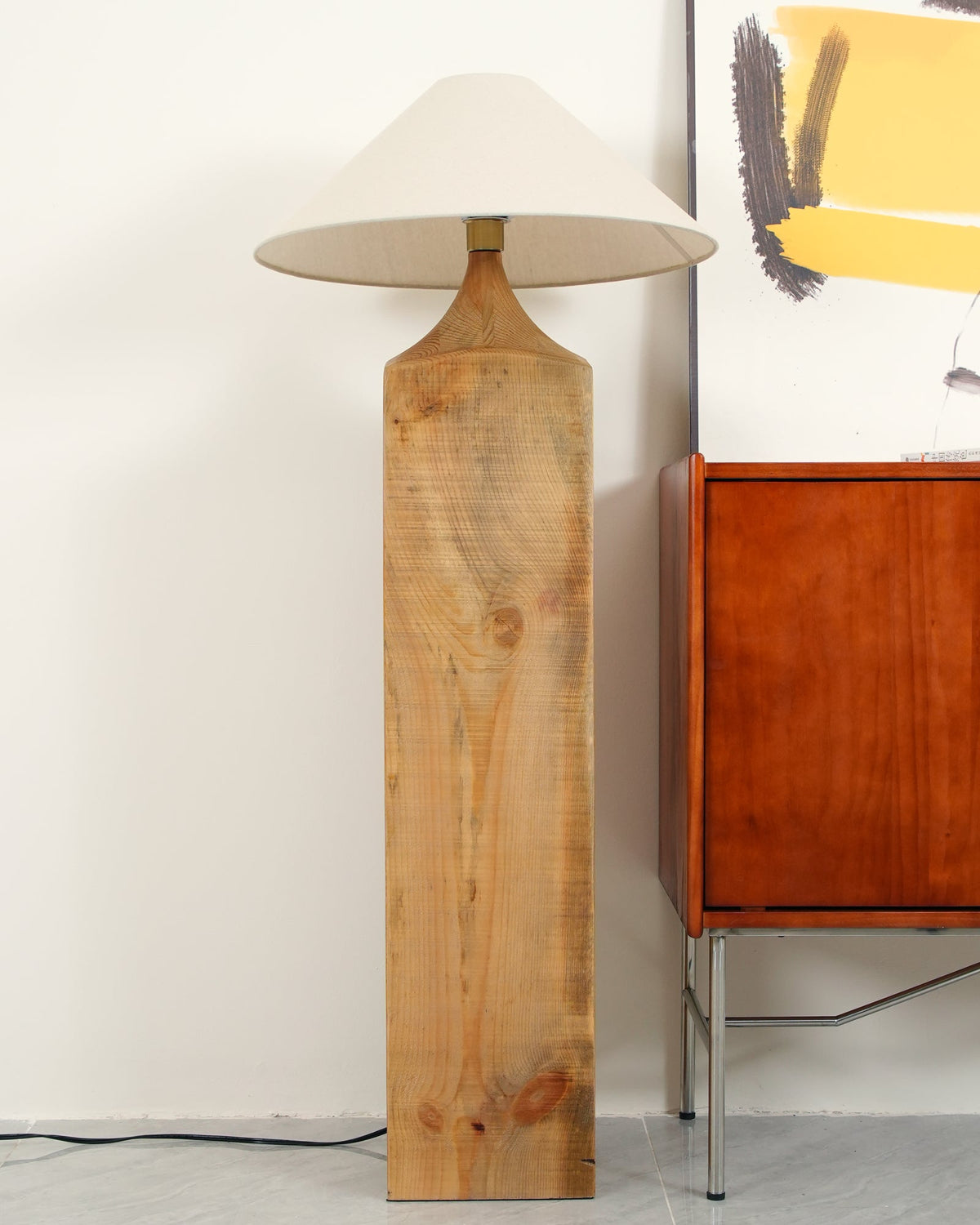 Rustica lámpara de pie Timber Column