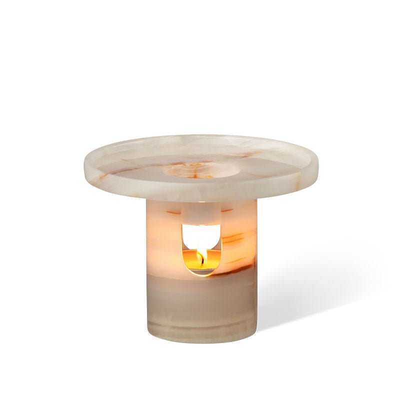 Calven Pillar mármol Soporte para velas