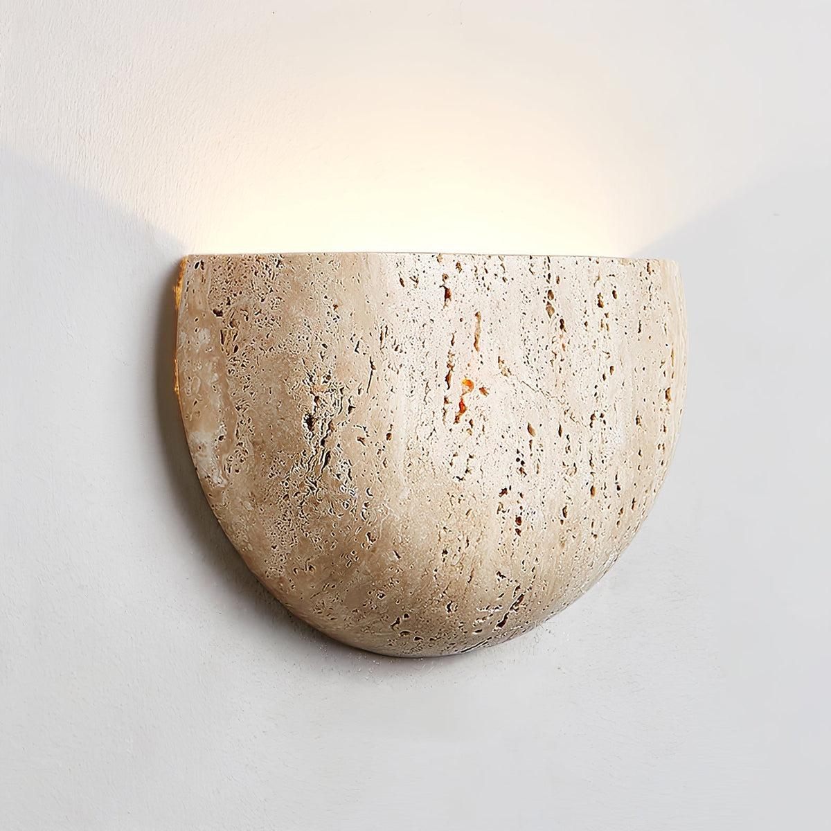 Armarel aplique de pared Half Moon de travertino