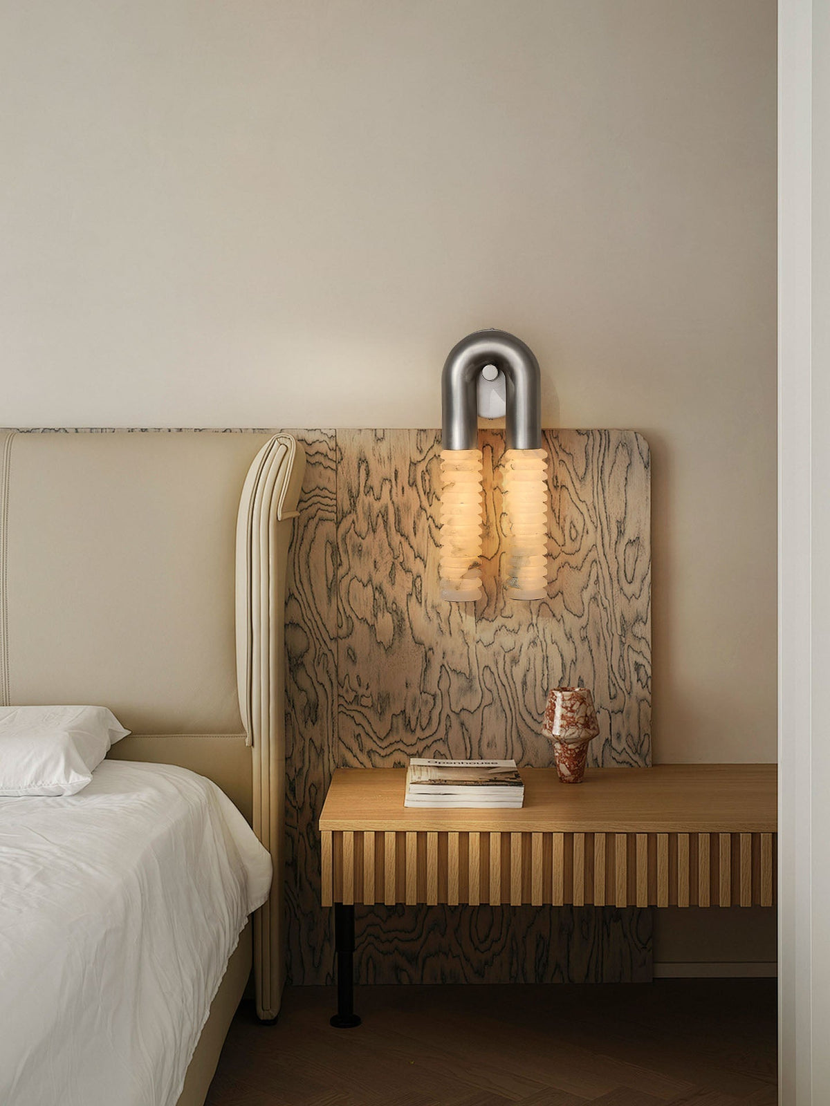 Talbe alabastro Arc Ridge aplique de pared moderno