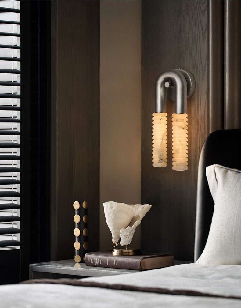 Talbe alabastro Arc Ridge aplique de pared moderno