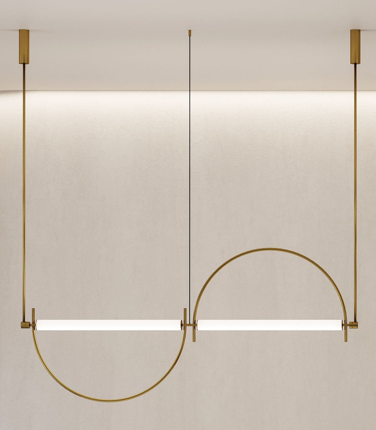 Arched lámpara de araña lineal con LED