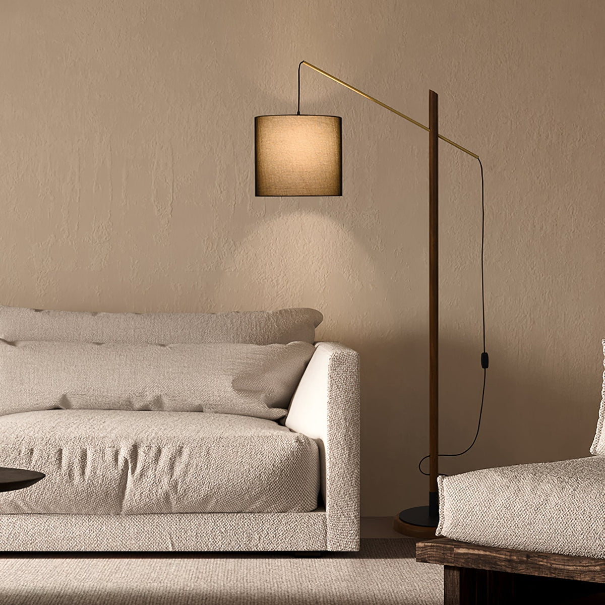 Nyvariol lámpara de pie minimalista de madera