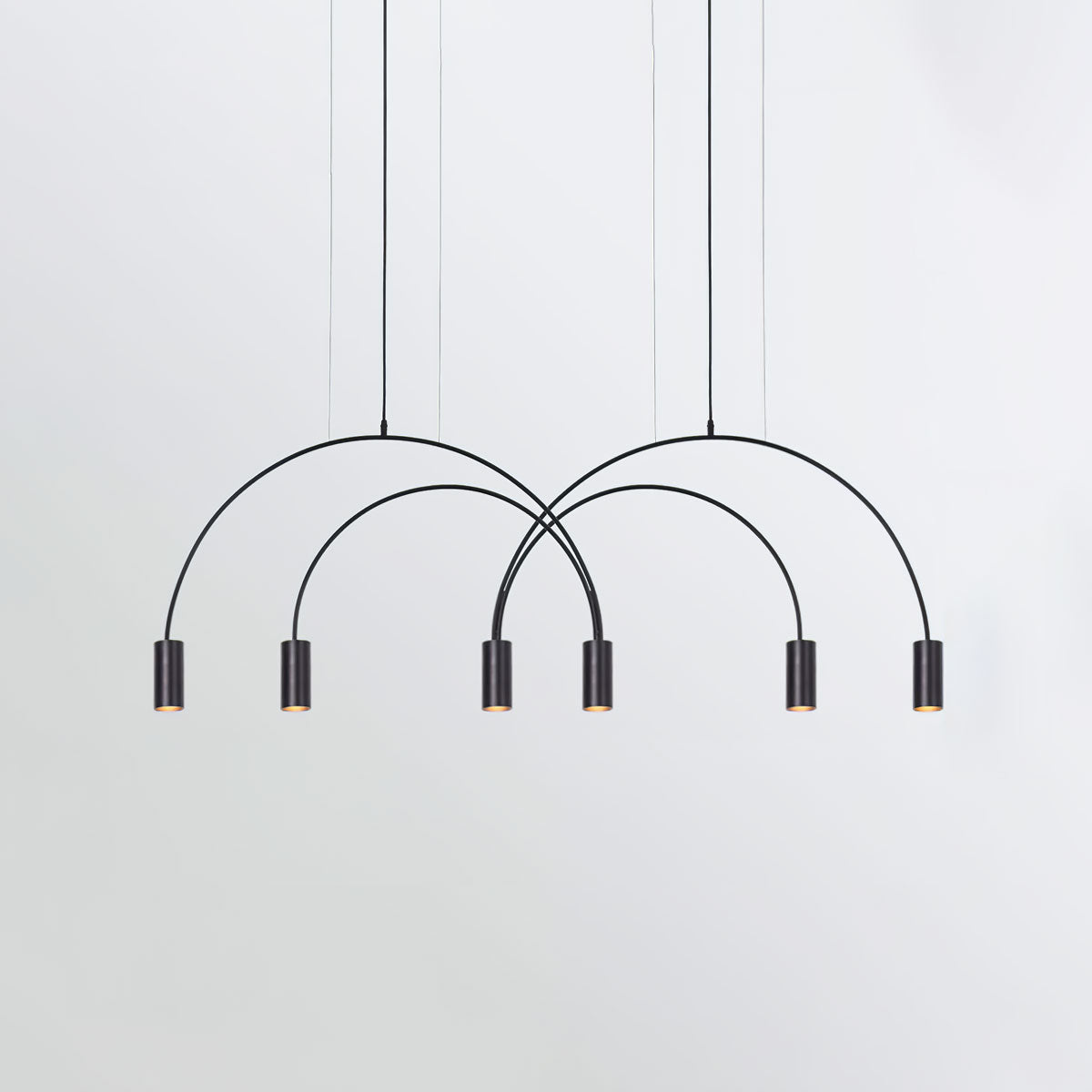 Noriel lámpara colgante minimalista con cilindros superpuestos para comedor cilíndrico