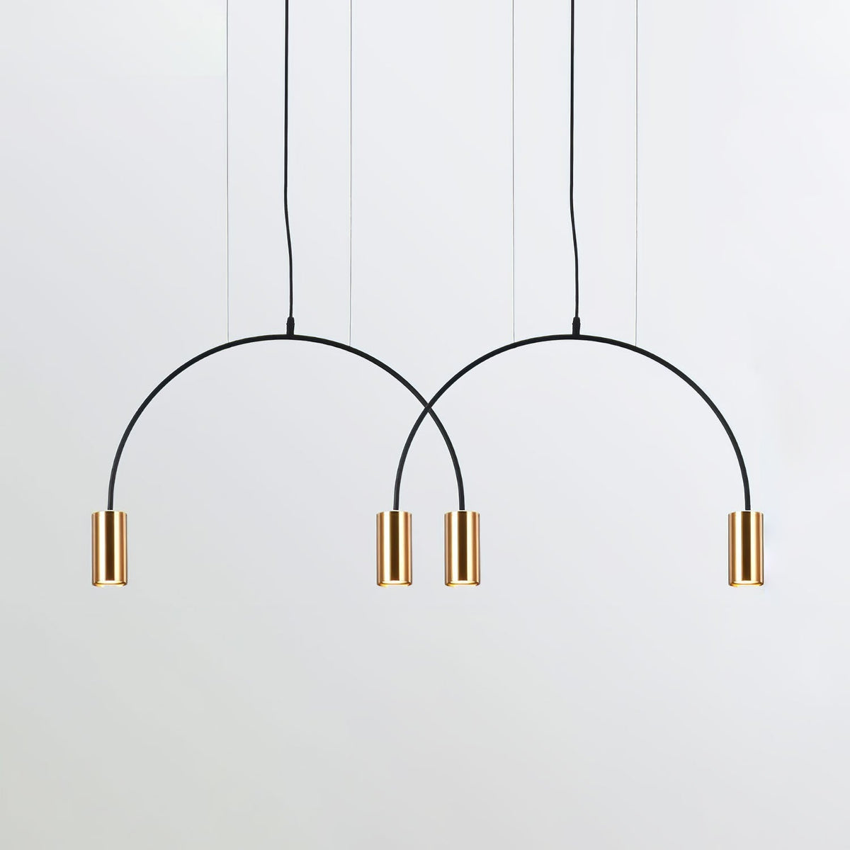 Noriel lámpara colgante minimalista con cilindros superpuestos para comedor cilíndrico
