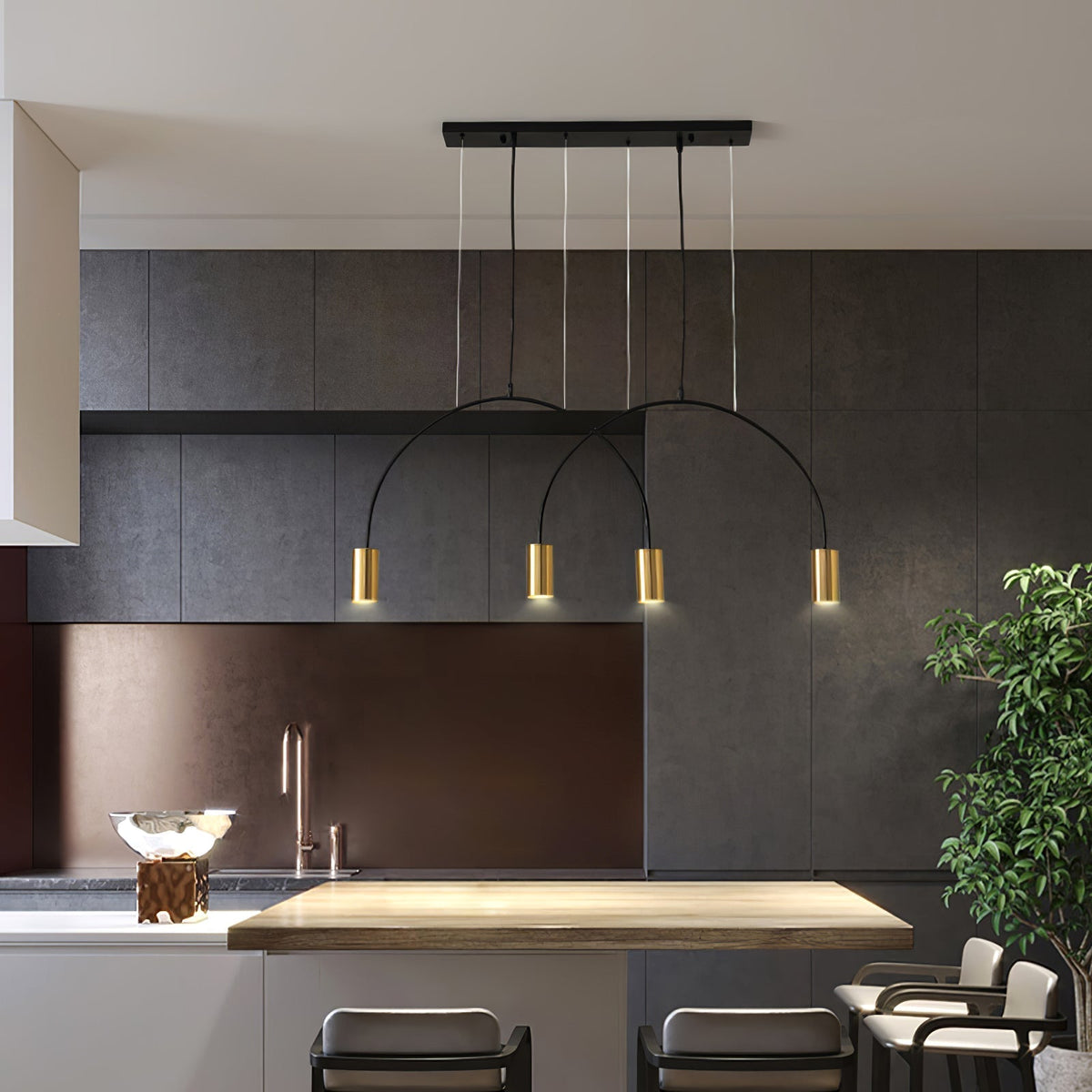 Noriel lámpara colgante minimalista con cilindros superpuestos para comedor cilíndrico