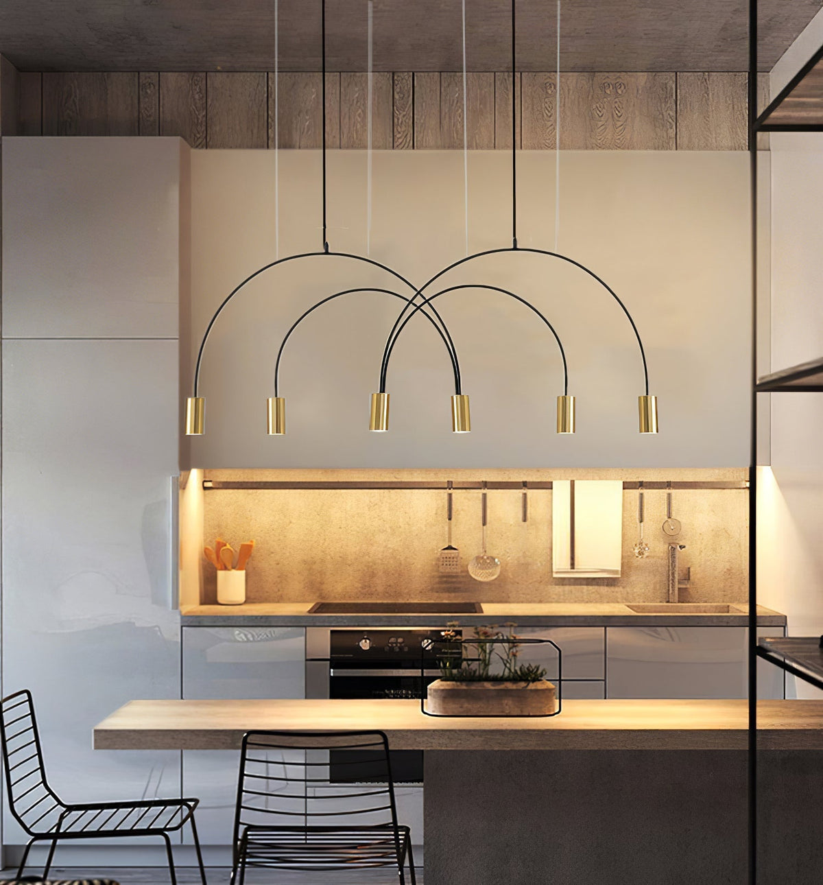 Noriel lámpara colgante minimalista con cilindros superpuestos para comedor cilíndrico