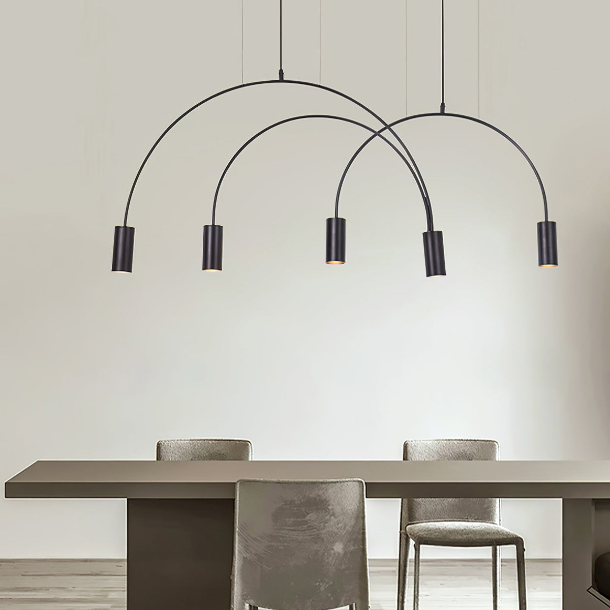 Noriel lámpara colgante minimalista con cilindros superpuestos para comedor cilíndrico