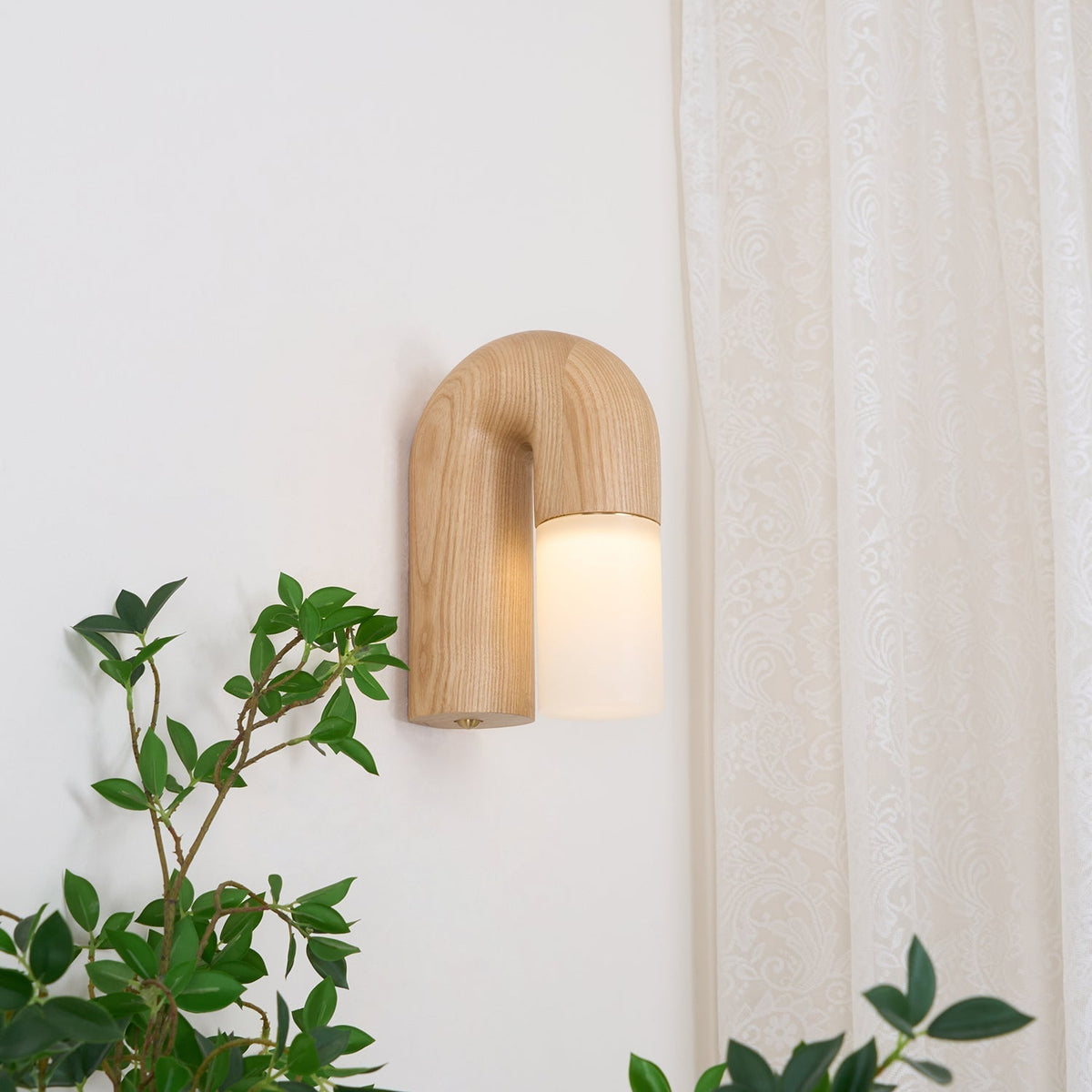 King aplique de pared moderno minimalista de madera