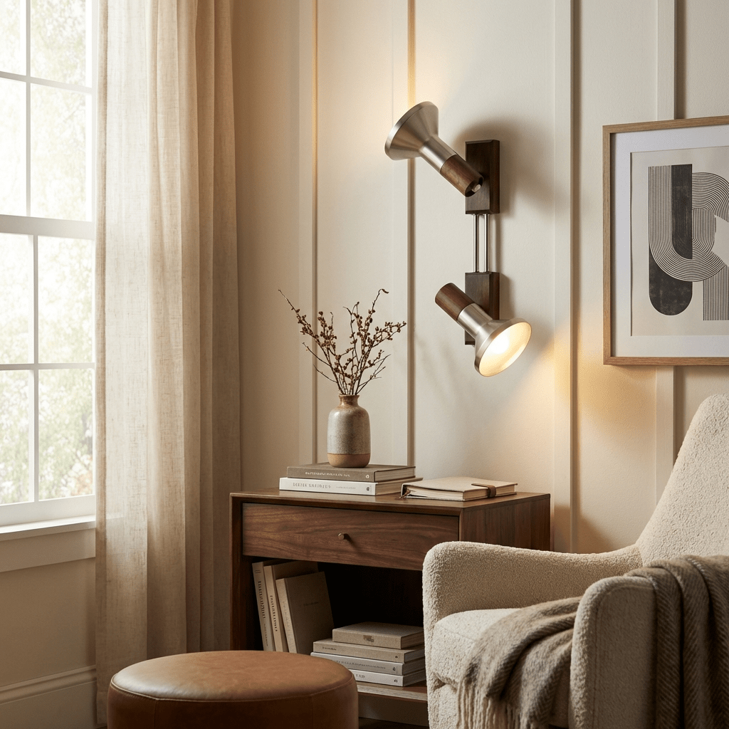 Ardell aplique de pared doble con cabezales rotatorios