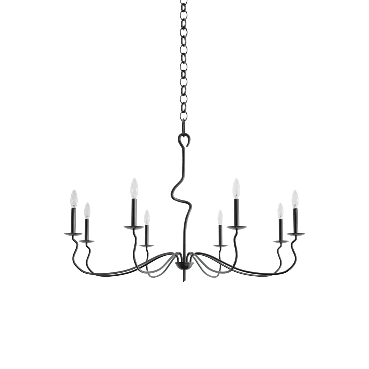 Rauduvyo lámpara de araña moderna minimalista industrial de metal