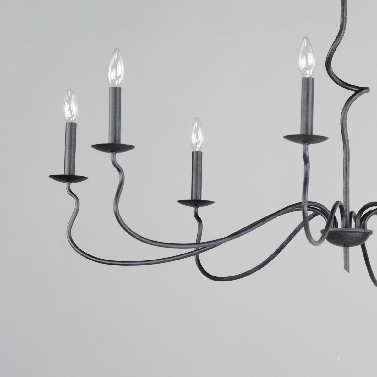 Rauduvyo lámpara de araña moderna minimalista industrial de metal