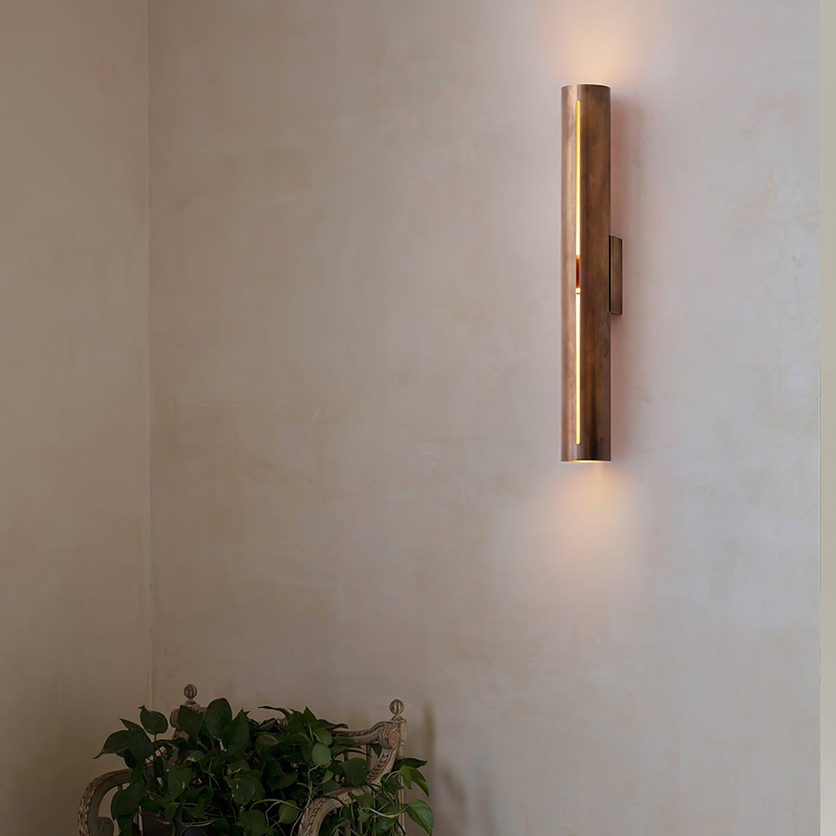Avsilara aplique de pared moderno minimalista en latón con cilindro