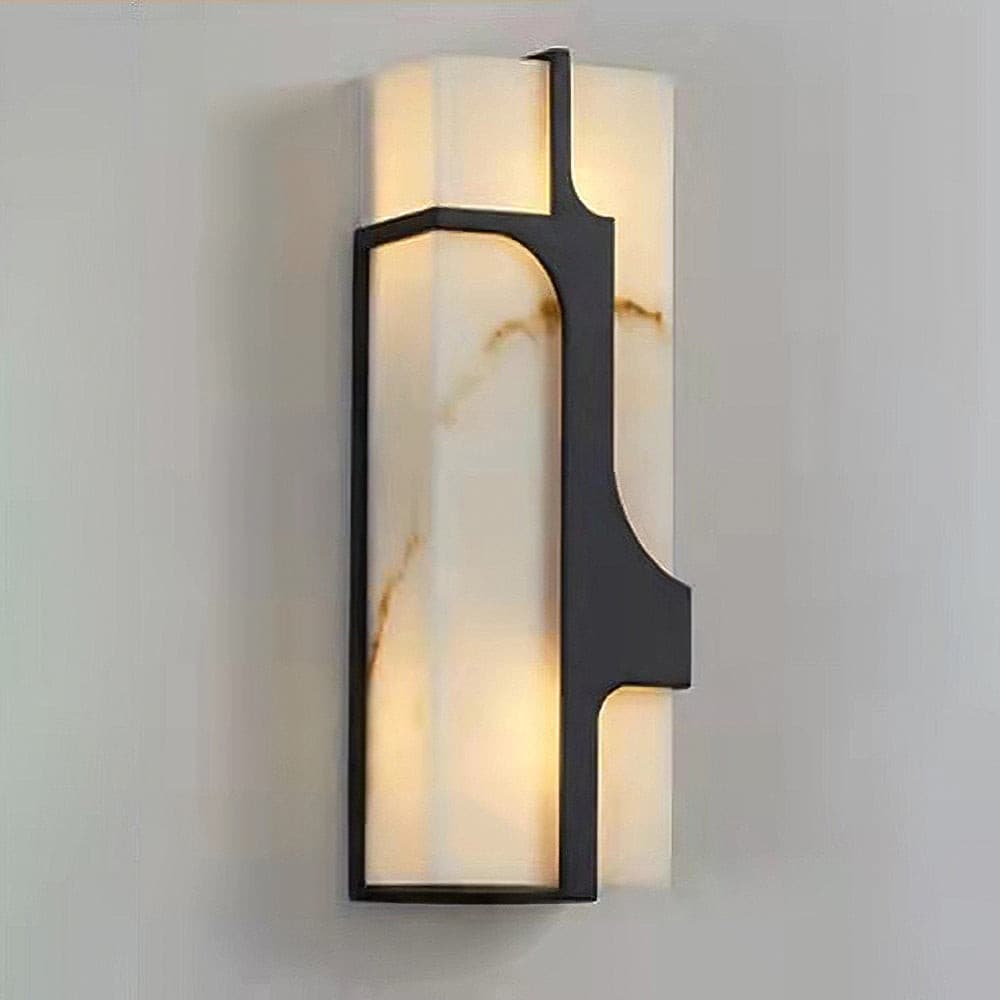 Ariel aplique de pared alabastro y latón Elegancia