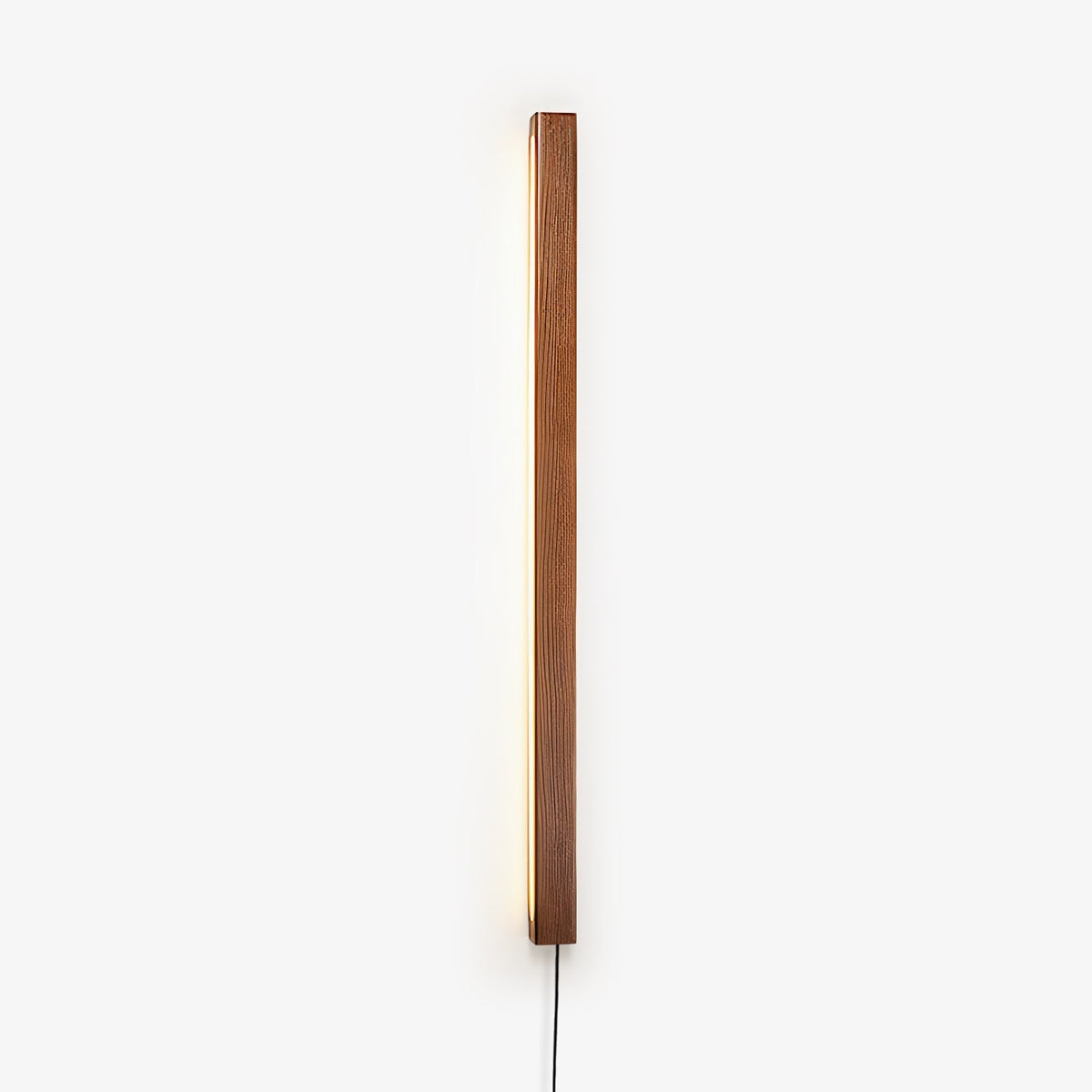 Bryf aplique de pared lineal de madera con enchufe enchufable