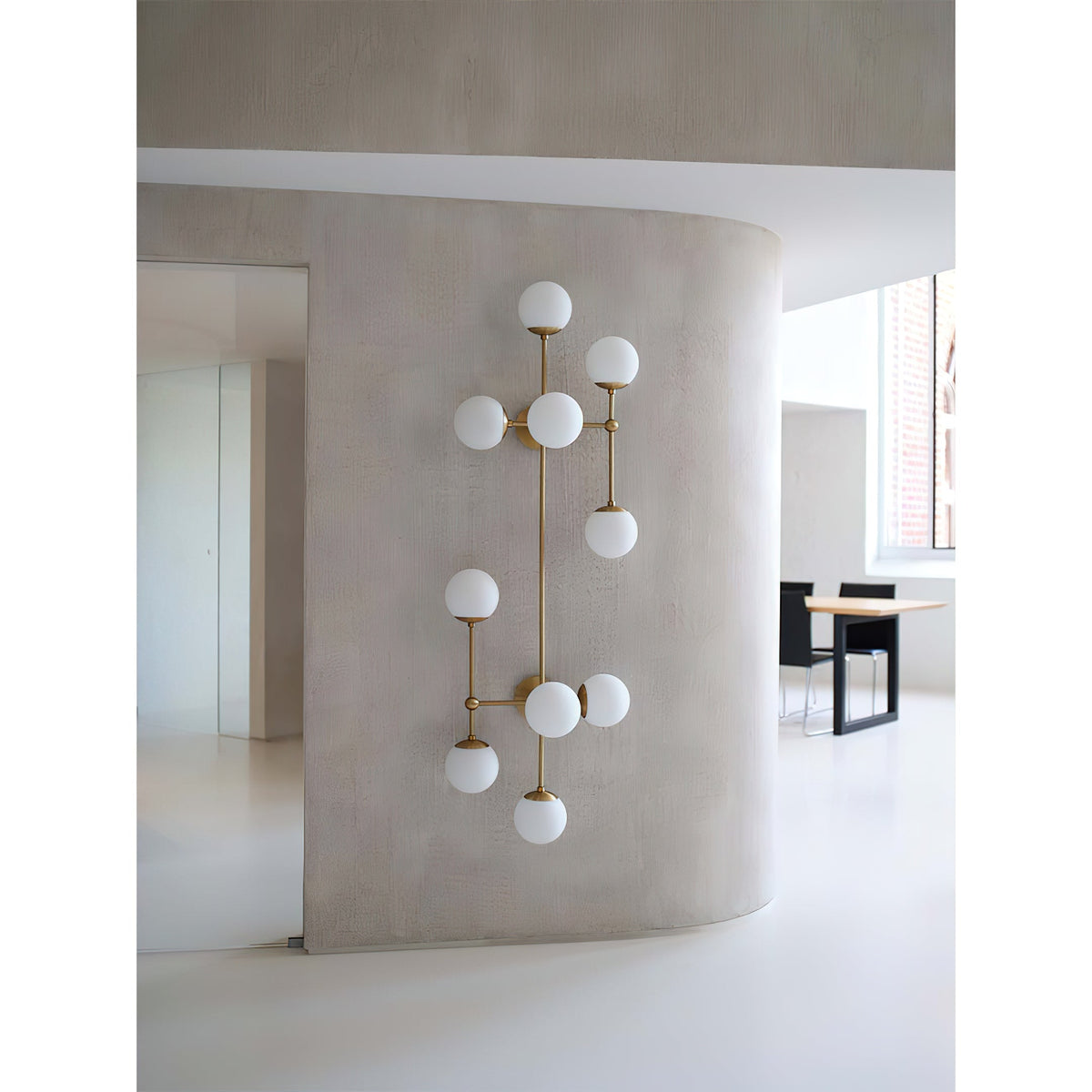 Ulfuvyo aplique de pared moderno minimalista de vidrio y metal