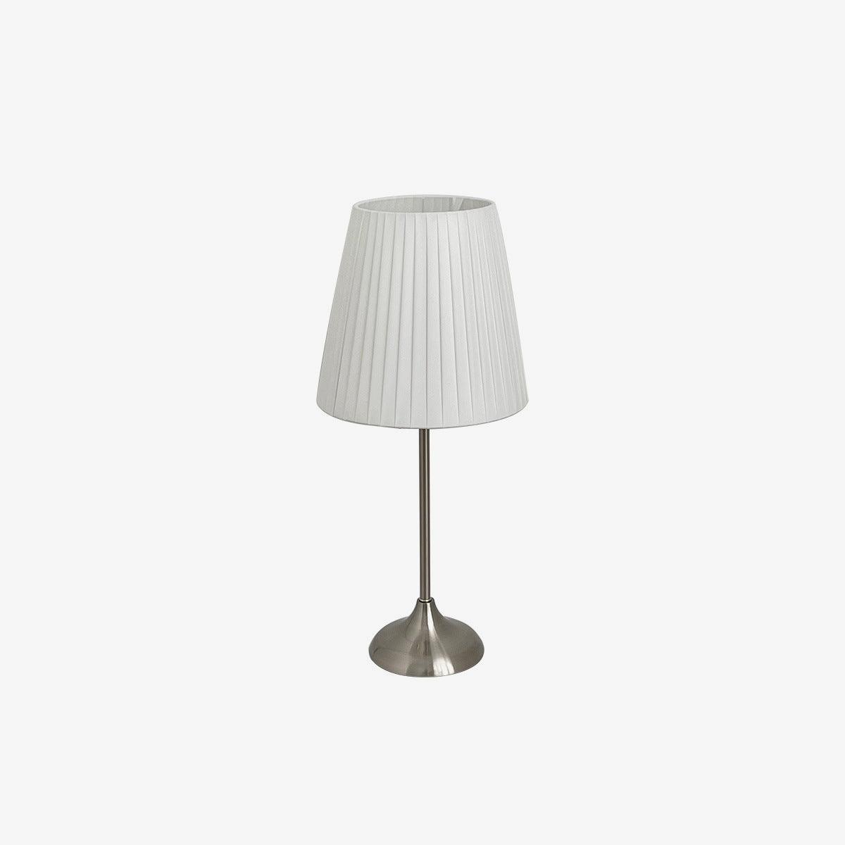 Simplicity lámpara de mesa con pantalla de tejido plisado