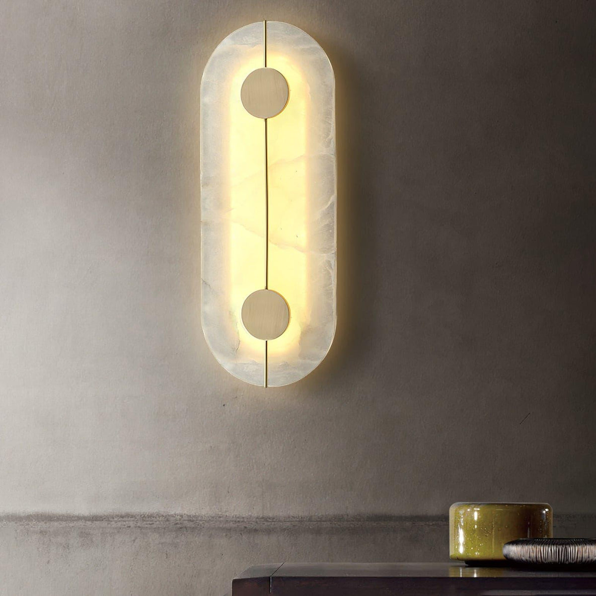 Citheira aplique de pared minimalista en alabastro