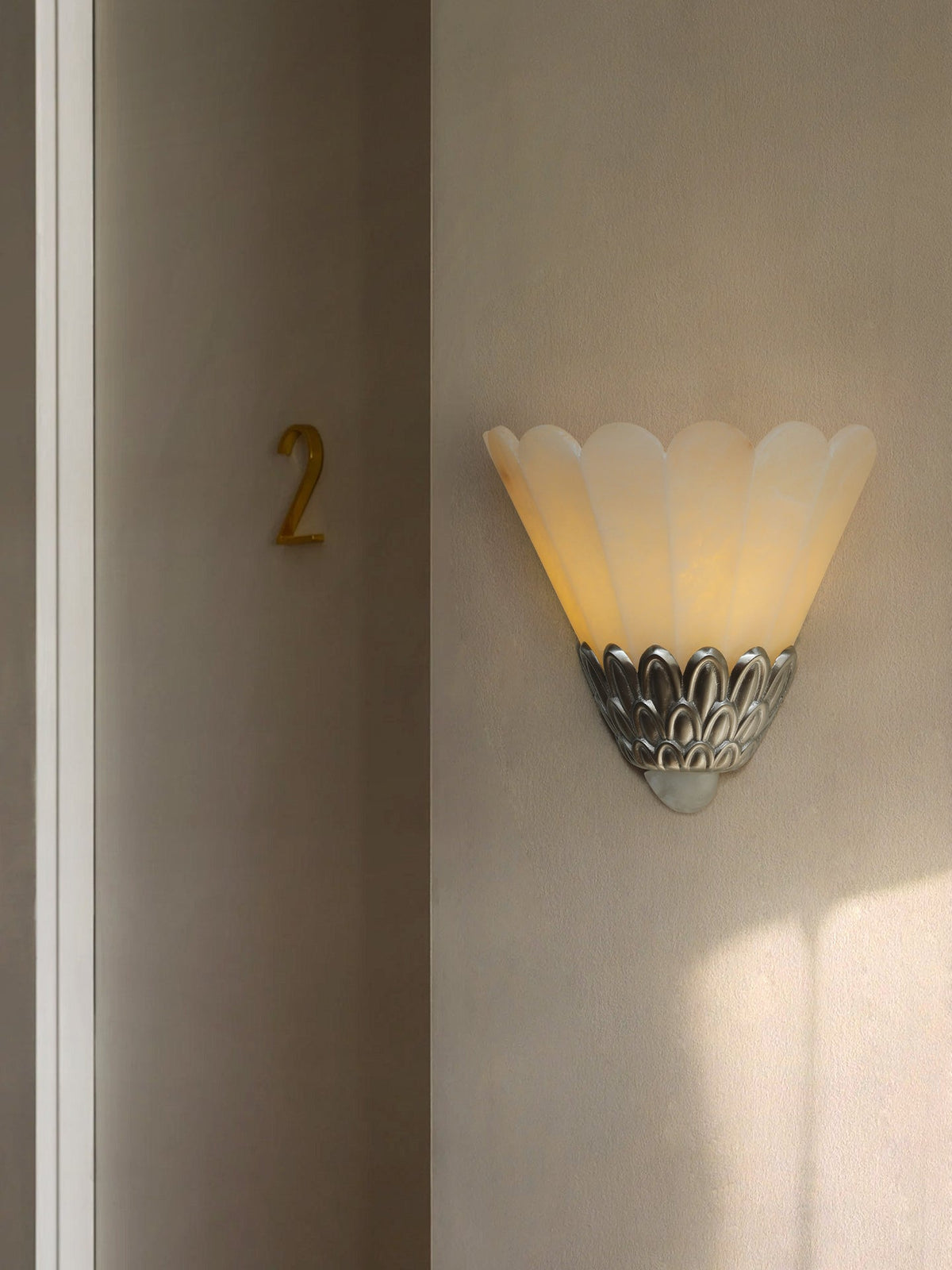 Marbe aplique de pared Vintage alabastro con pétal