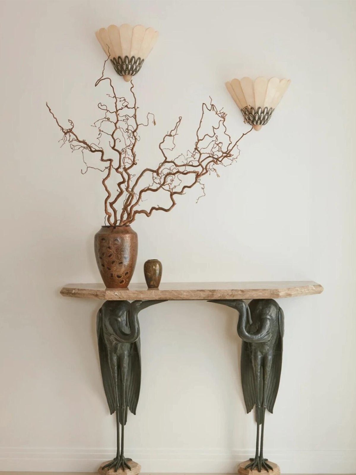 Marbe aplique de pared Vintage alabastro con pétal