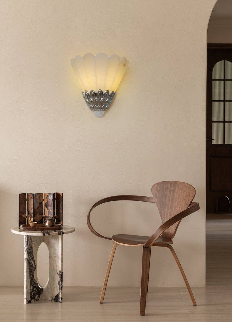 Marbe aplique de pared Vintage alabastro con pétal