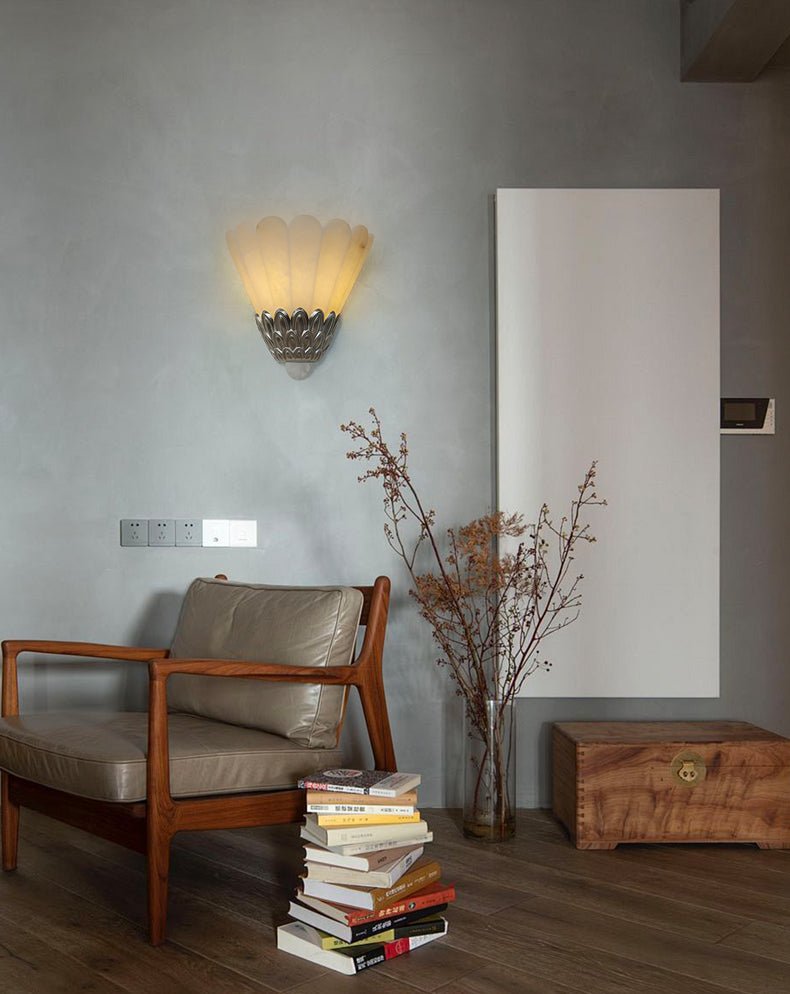 Marbe aplique de pared Vintage alabastro con pétal