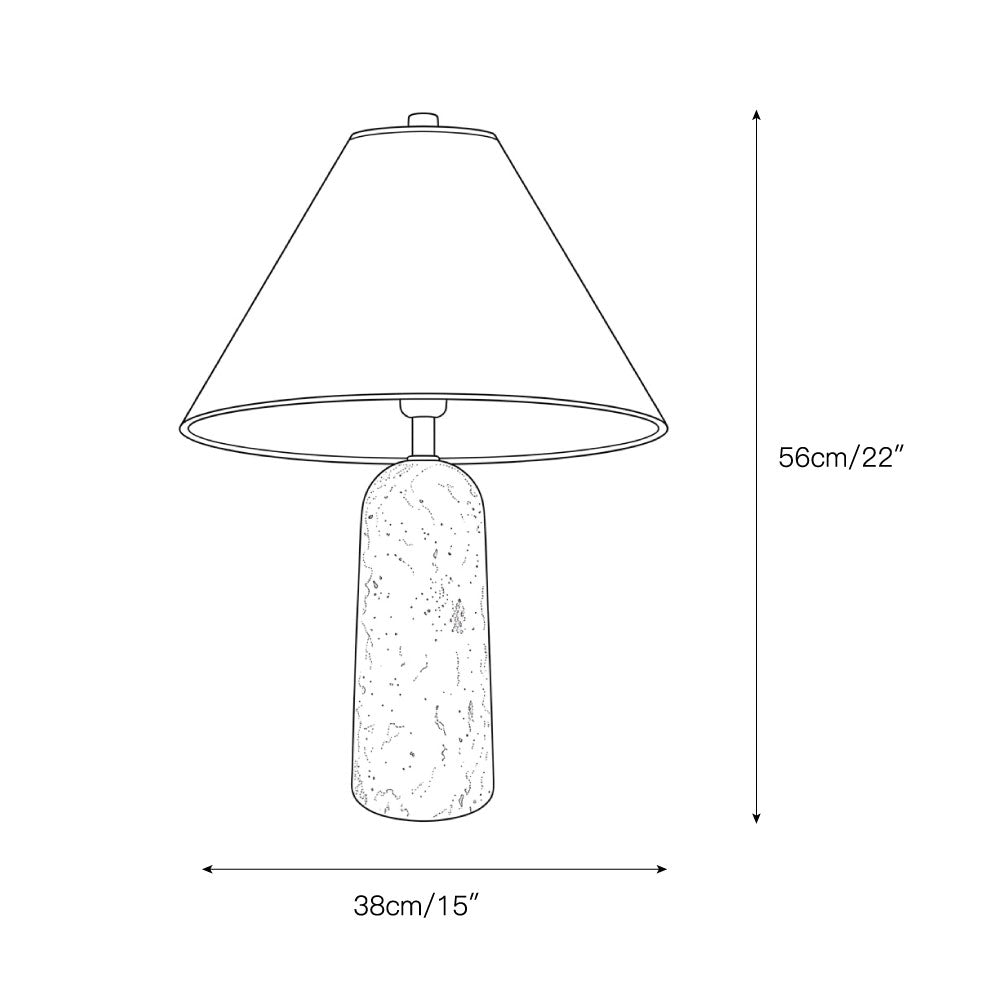 Astere lámpara de mesa travertino
