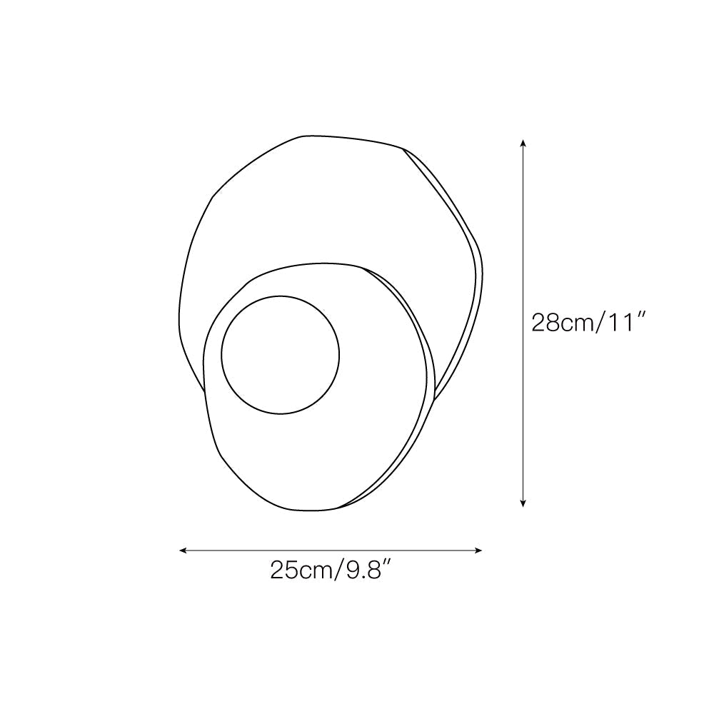 Astr aplique de pared moderno minimalista único de piedra y vidrio
