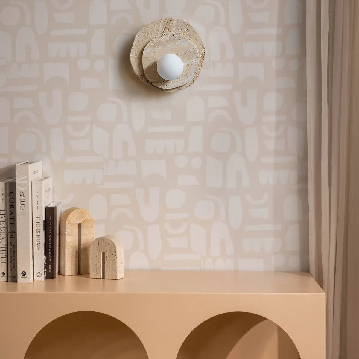 Astr aplique de pared moderno minimalista único de piedra y vidrio