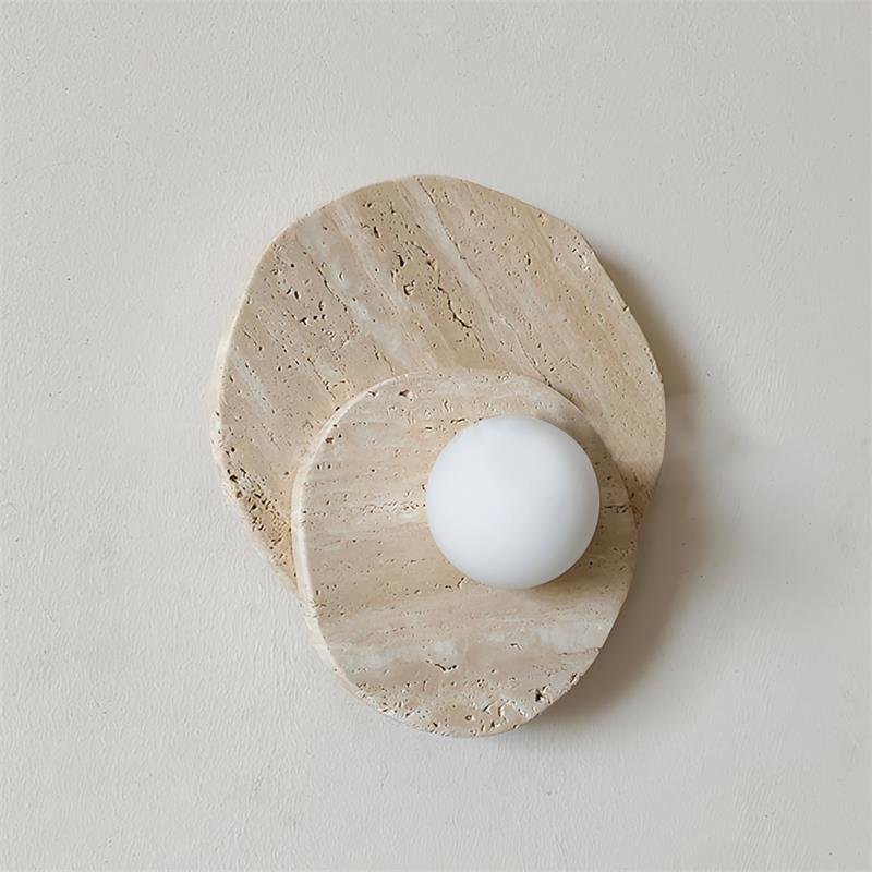 Astr aplique de pared moderno minimalista único de piedra y vidrio