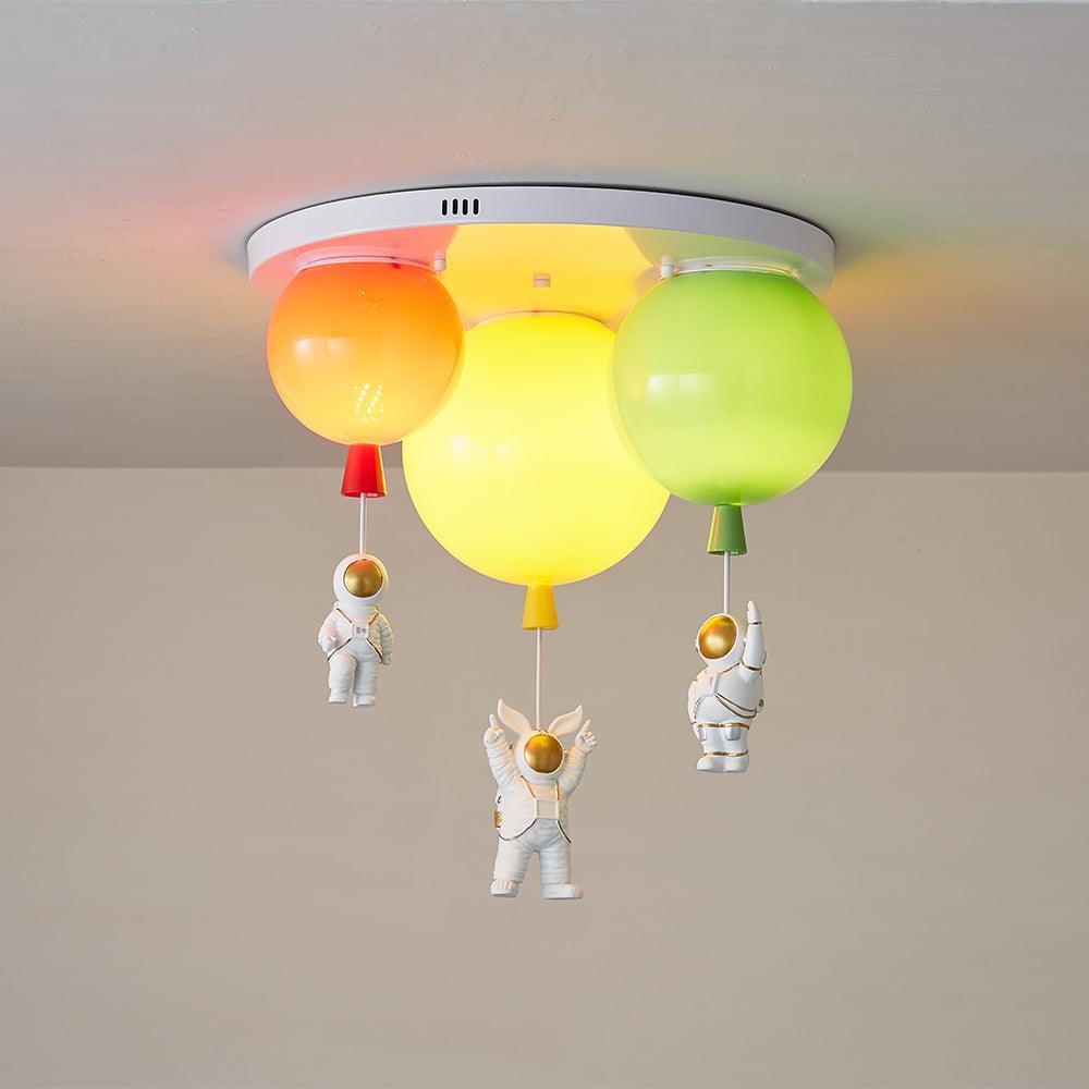 Lumanelle lámpara de techo Astronaut Glossy Balloon para habitación infantil