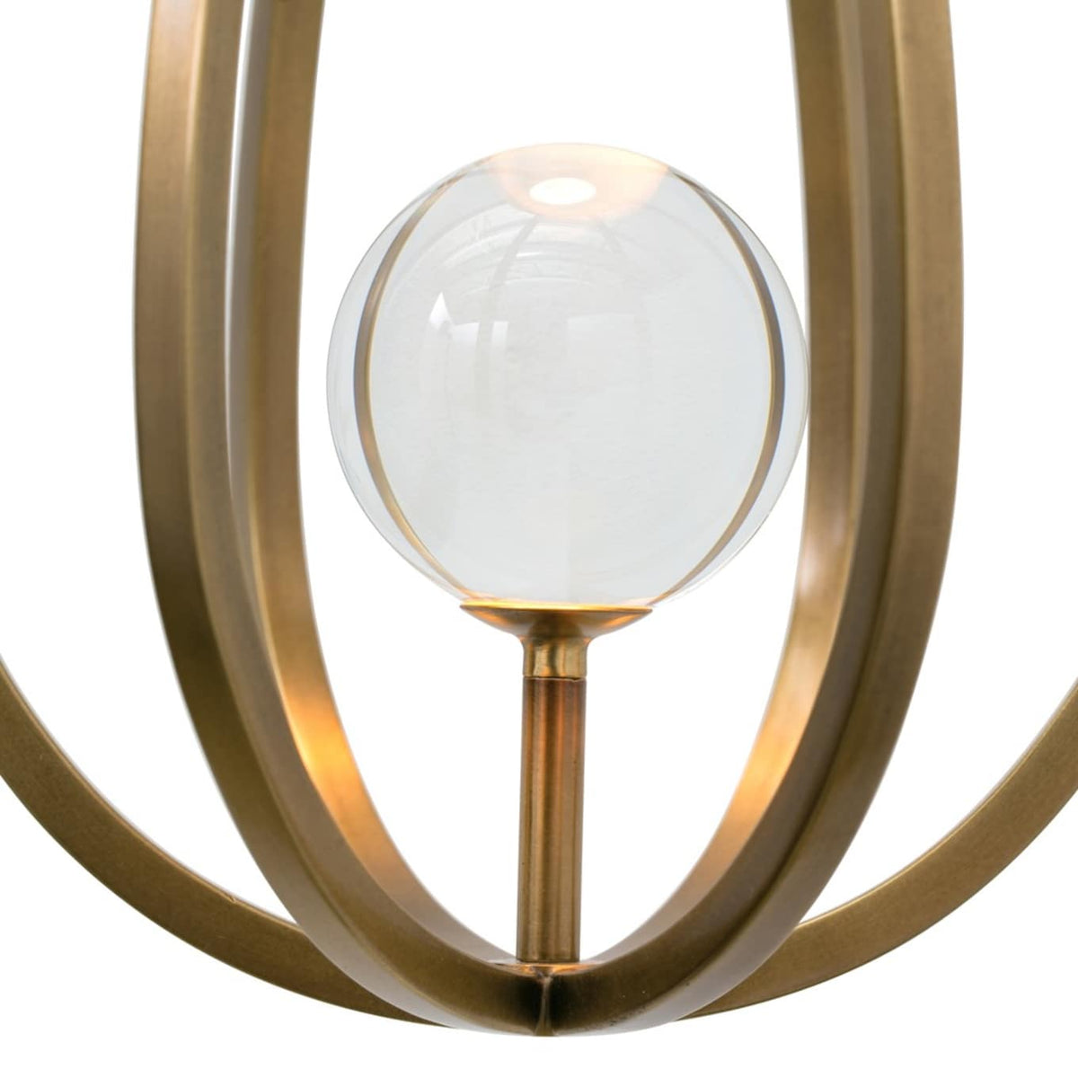 Gloruvys aplique de pared moderno minimalista de latón con decoración de cristal